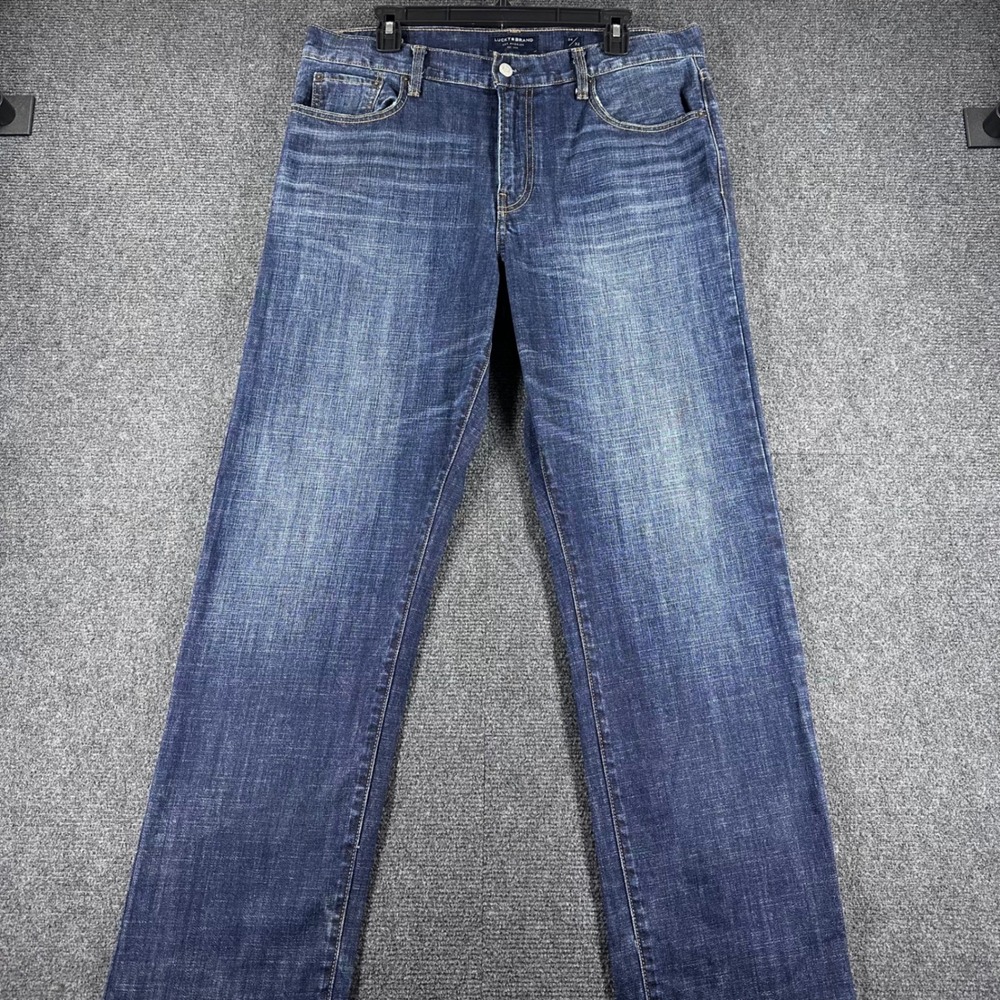 Lucky Brand Jeans Mens 34x32 Blue 329 Classic Straight Leg Denim Pants
